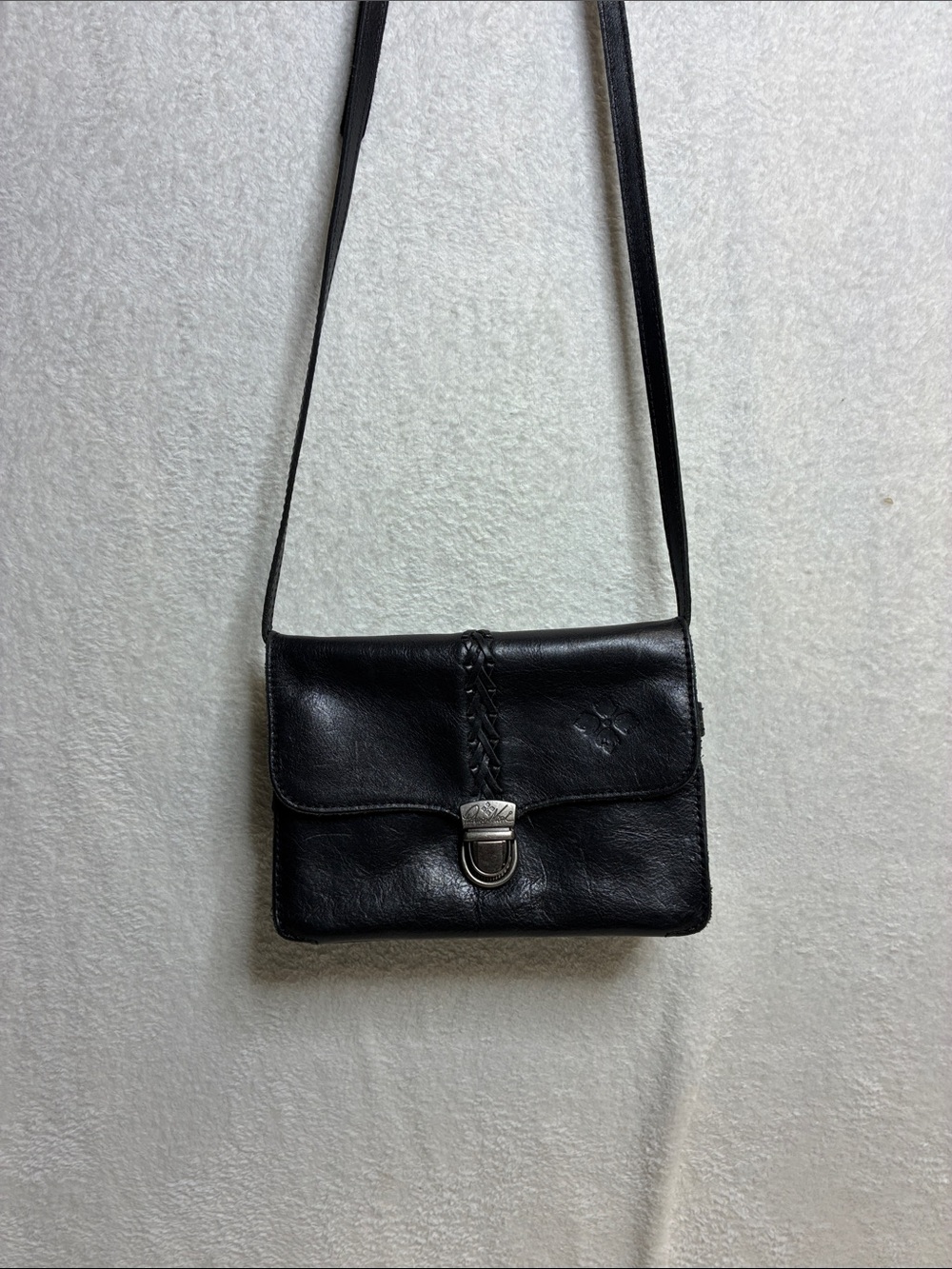 Black Leather Crossbody Shoulder Bag - Classic woman’s Bag